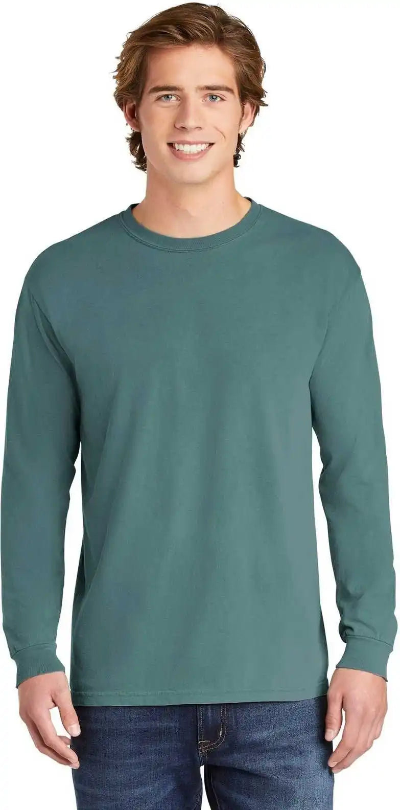 Comfort Colors 6014 Heavyweight Ring Spun Long Sleeve Tee Ice Blue