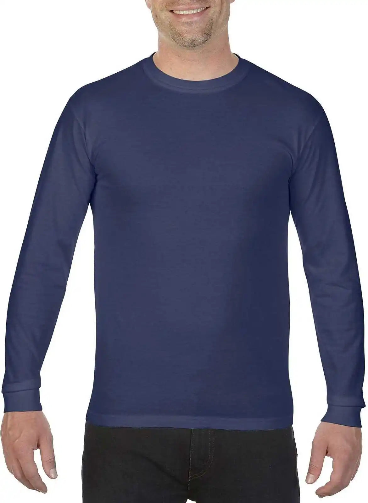 Comfort Colors 6014 Heavyweight Ring Spun Long Sleeve Tee Midnight