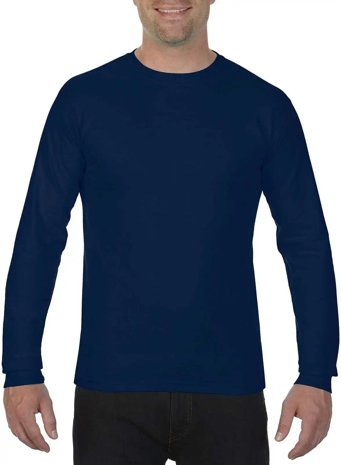 Comfort Colors 6014 Heavyweight Ring Spun Long Sleeve Tee Navy
