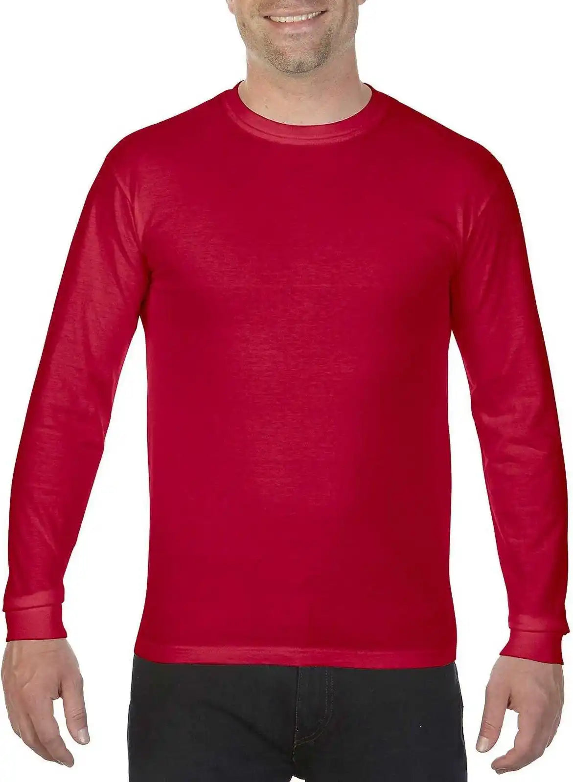 Comfort Colors 6014 Heavyweight Ring Spun Long Sleeve Tee - Red