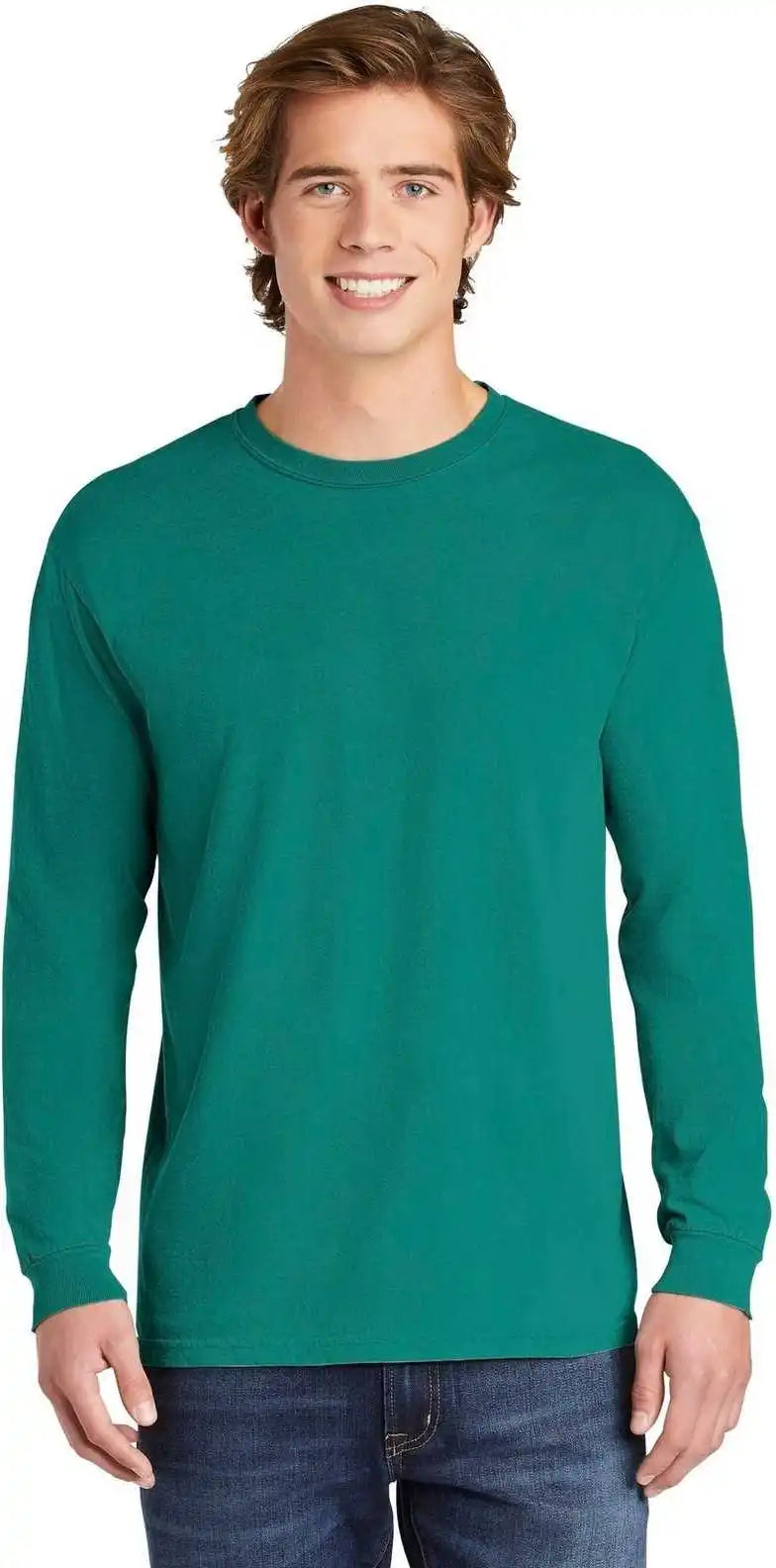 Comfort Colors 6014 Heavyweight Ring Spun Long Sleeve Tee Seafoam