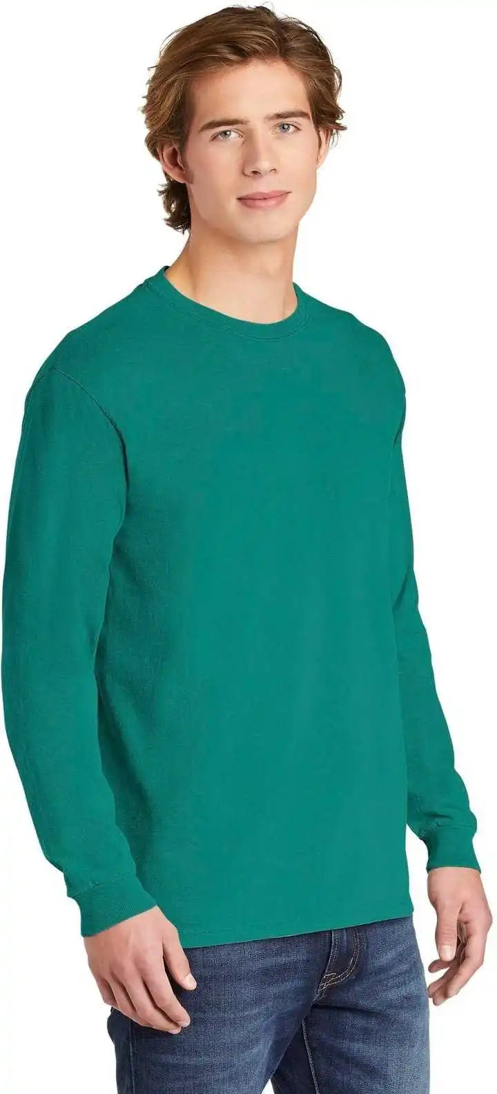 Comfort Colors 6014 Heavyweight Ring Spun Long Sleeve Tee Seafoam