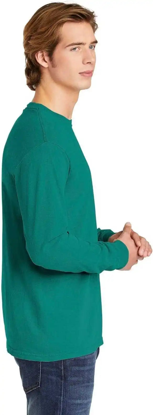 Comfort Colors 6014 Heavyweight Ring Spun Long Sleeve Tee Seafoam