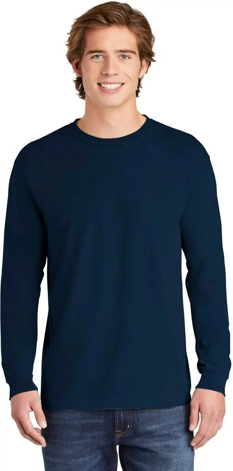 Comfort Colors 6014 Heavyweight Ring Spun Long Sleeve Tee True Navy