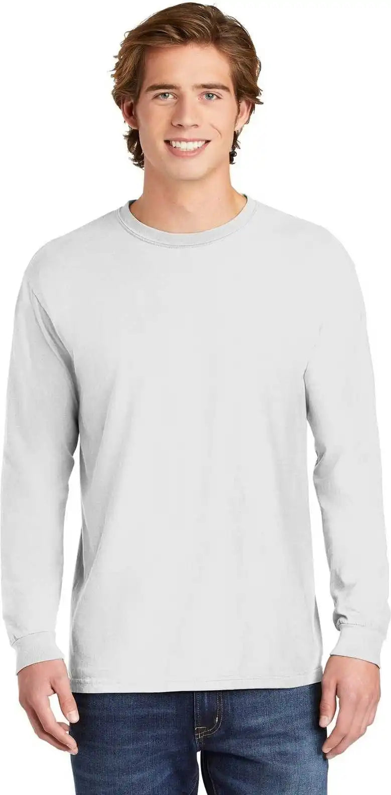 Comfort Colors 6014 Heavyweight Ring Spun Long Sleeve Tee White