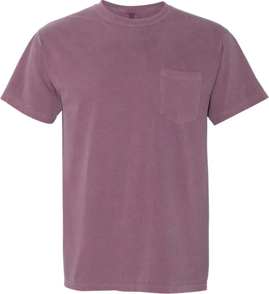 Comfort Colors 6030 Garment-dyed Heavyweight Pocket T-shirt - Berry - Red / s