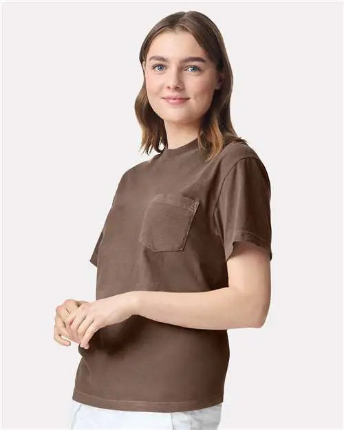 Comfort Colors 6030 Garment-dyed Heavyweight Pocket T-shirt - Espresso