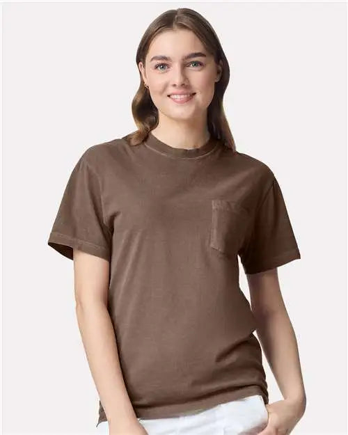 Comfort Colors 6030 Garment-dyed Heavyweight Pocket T-shirt - Espresso