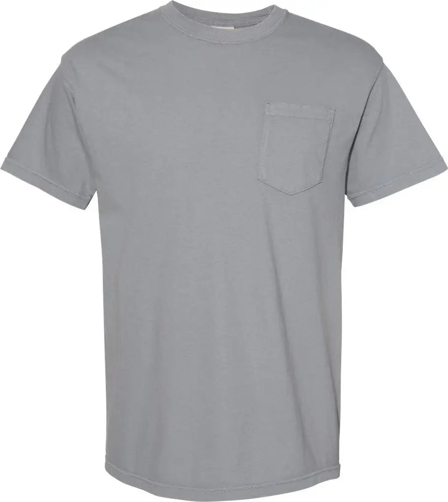 Comfort Colors 6030 Garment-dyed Heavyweight Pocket T-shirt - Granite - Dark Gray / s