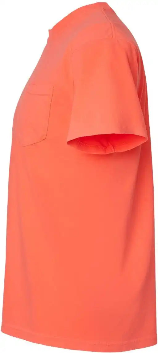 Comfort Colors 6030 Garment-dyed Heavyweight Pocket T-shirt - Neon Red Orange