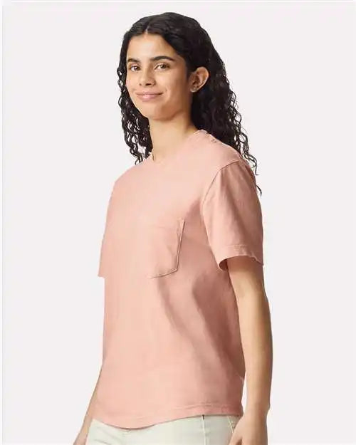 Comfort Colors 6030 Garment-dyed Heavyweight Pocket T-shirt - Peachy