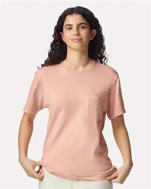 Comfort Colors 6030 Garment-dyed Heavyweight Pocket T-shirt - Peachy