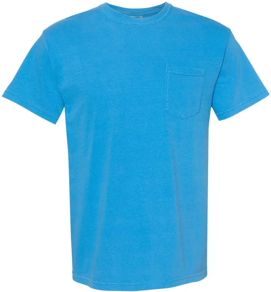 Comfort Colors 6030 Garment-dyed Heavyweight Pocket T-shirt - Royal Caribe - s