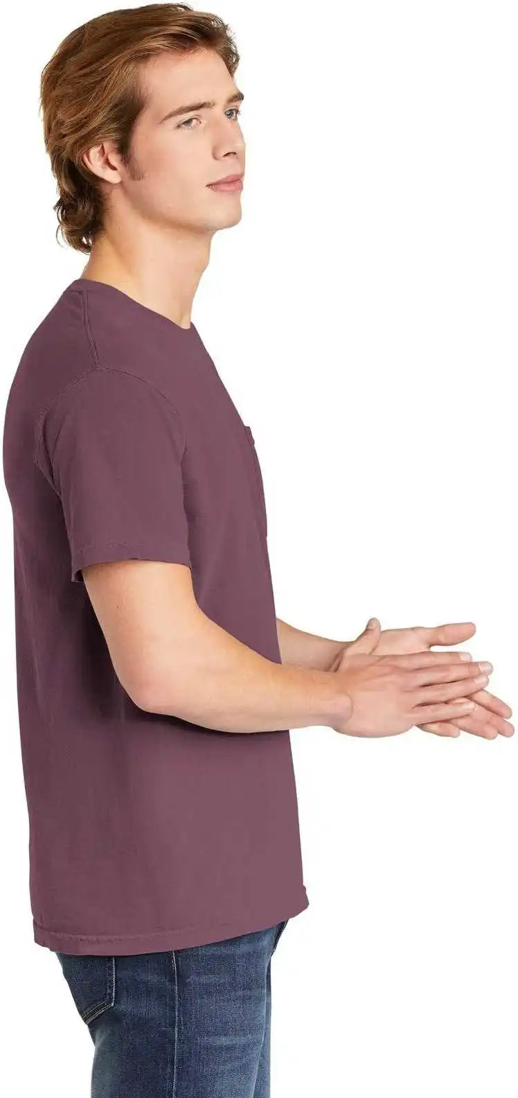 Comfort Colors 6030 Heavyweight Ring Spun Pocket Tee Berry
