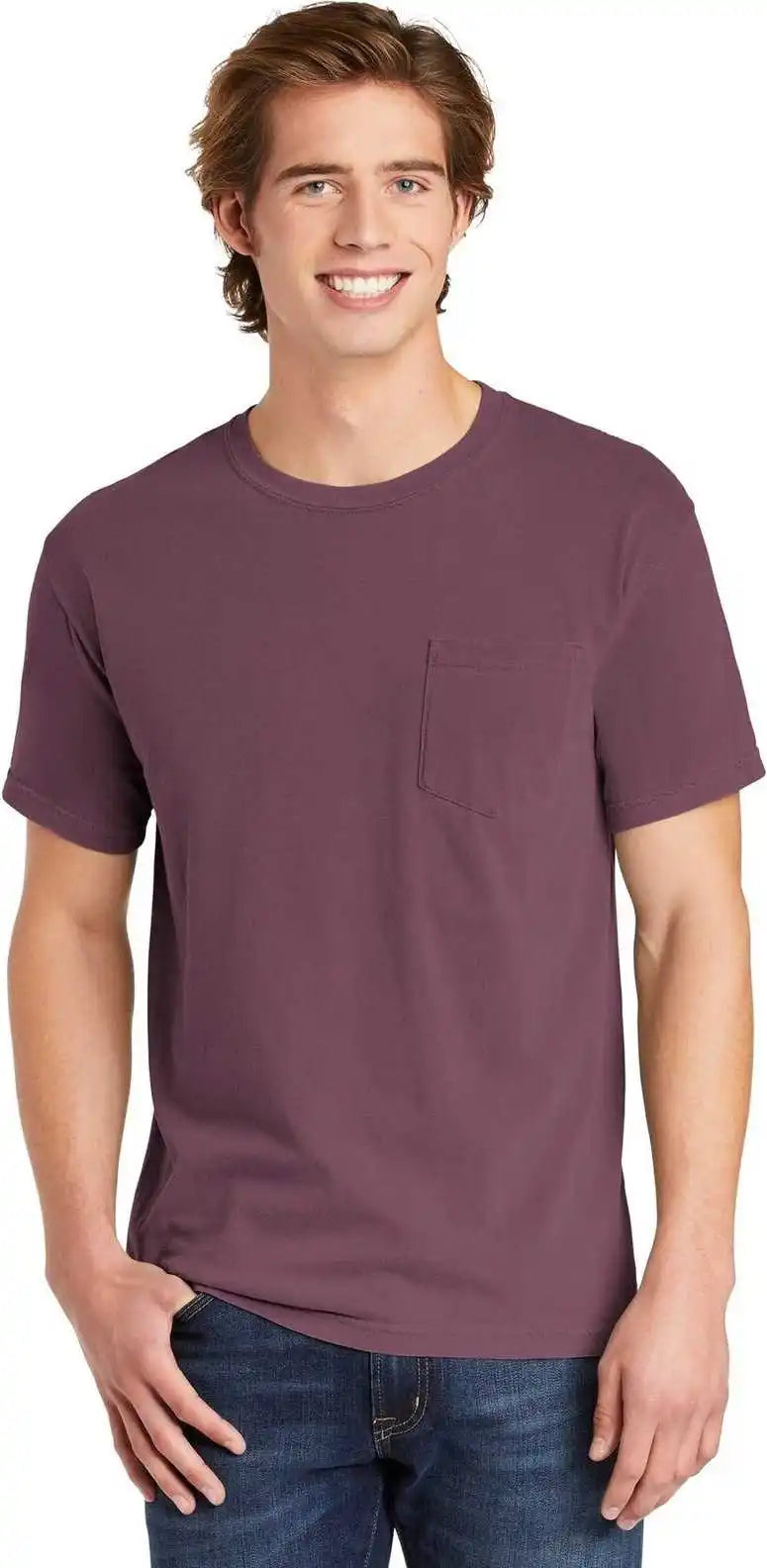 Comfort Colors 6030 Heavyweight Ring Spun Pocket Tee Berry