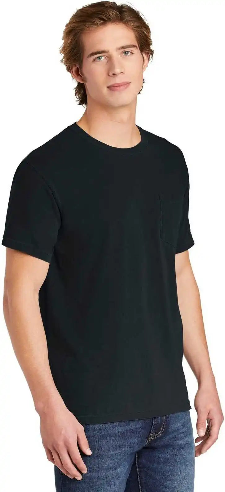 Comfort Colors 6030 Heavyweight Ring Spun Pocket Tee Black