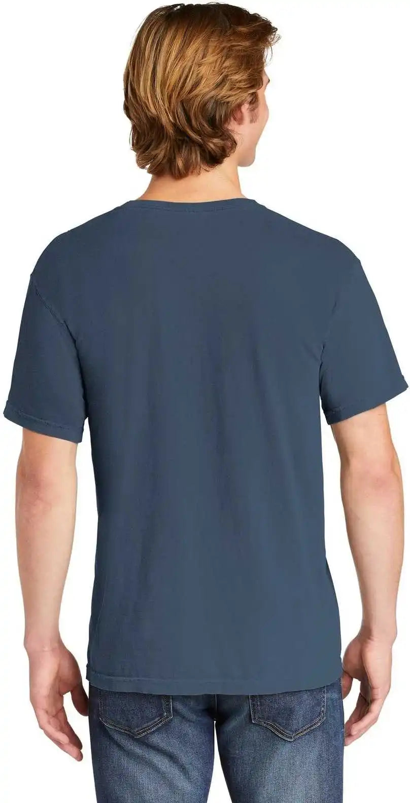 Comfort Colors 6030 Heavyweight Ring Spun Pocket Tee Blue Jean