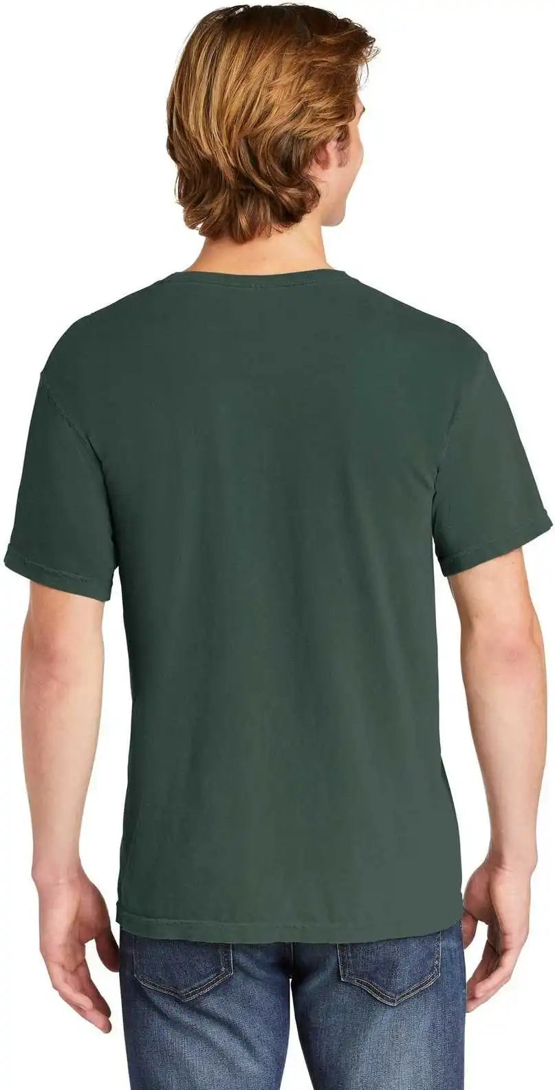 Comfort Colors 6030 Heavyweight Ring Spun Pocket Tee Blue Spruce