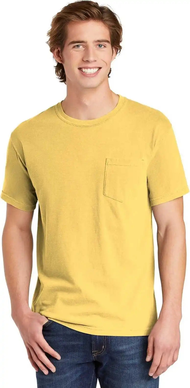 Comfort Colors 6030 Heavyweight Ring Spun Pocket Tee Butter