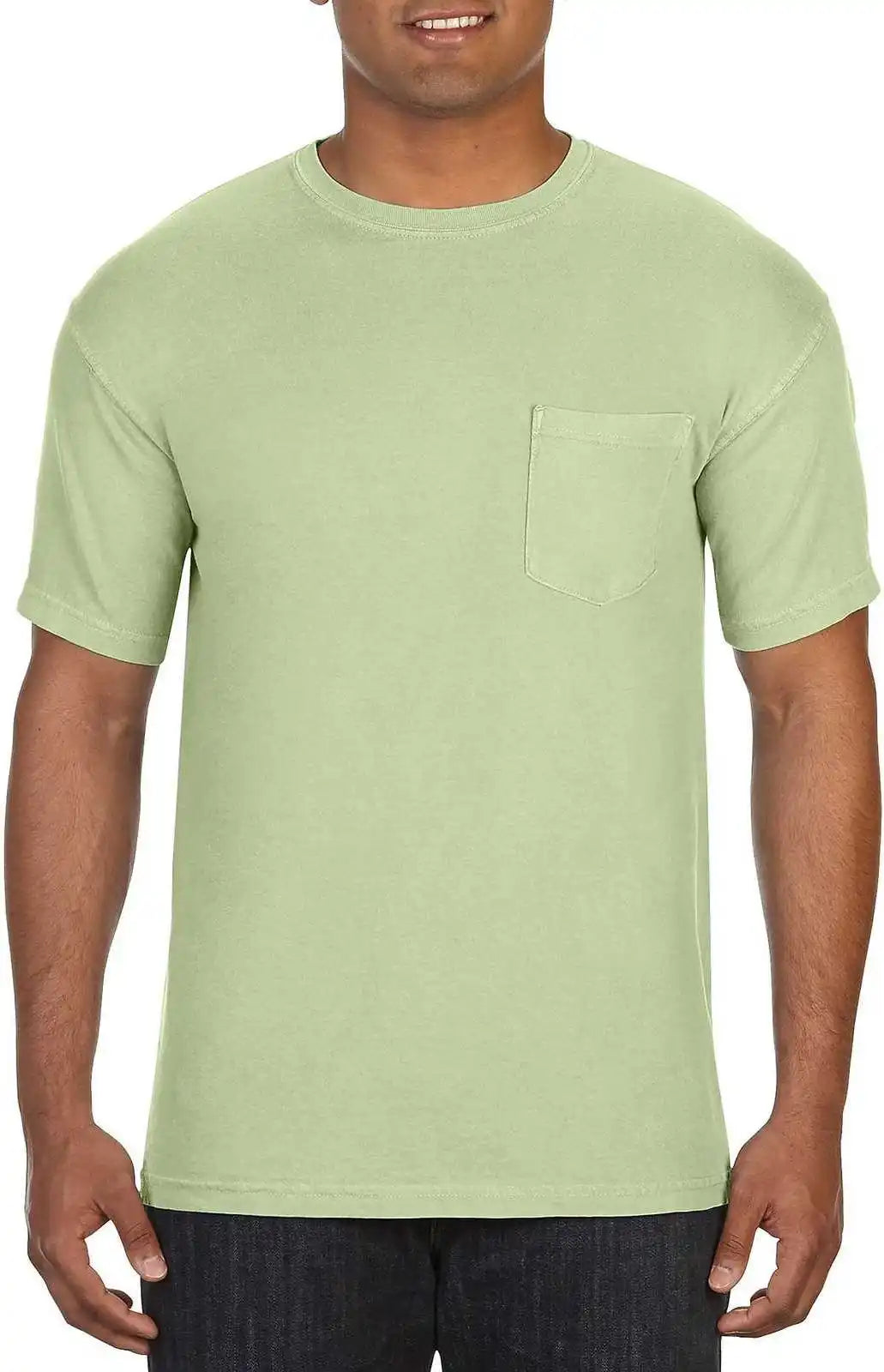 Comfort Colors 6030 Heavyweight Ring Spun Pocket Tee Celadon
