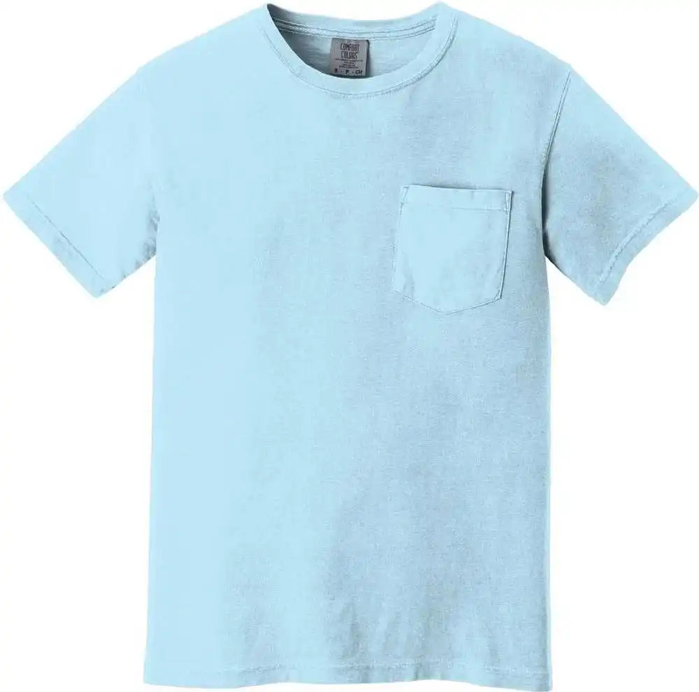 Comfort Colors 6030 Heavyweight Ring Spun Pocket Tee Chambray