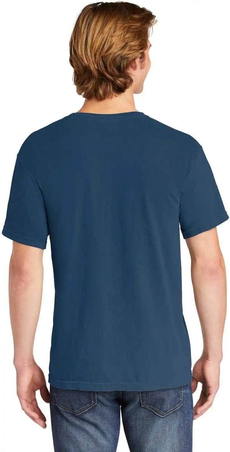 Comfort Colors 6030 Heavyweight Ring Spun Pocket Tee China Blue