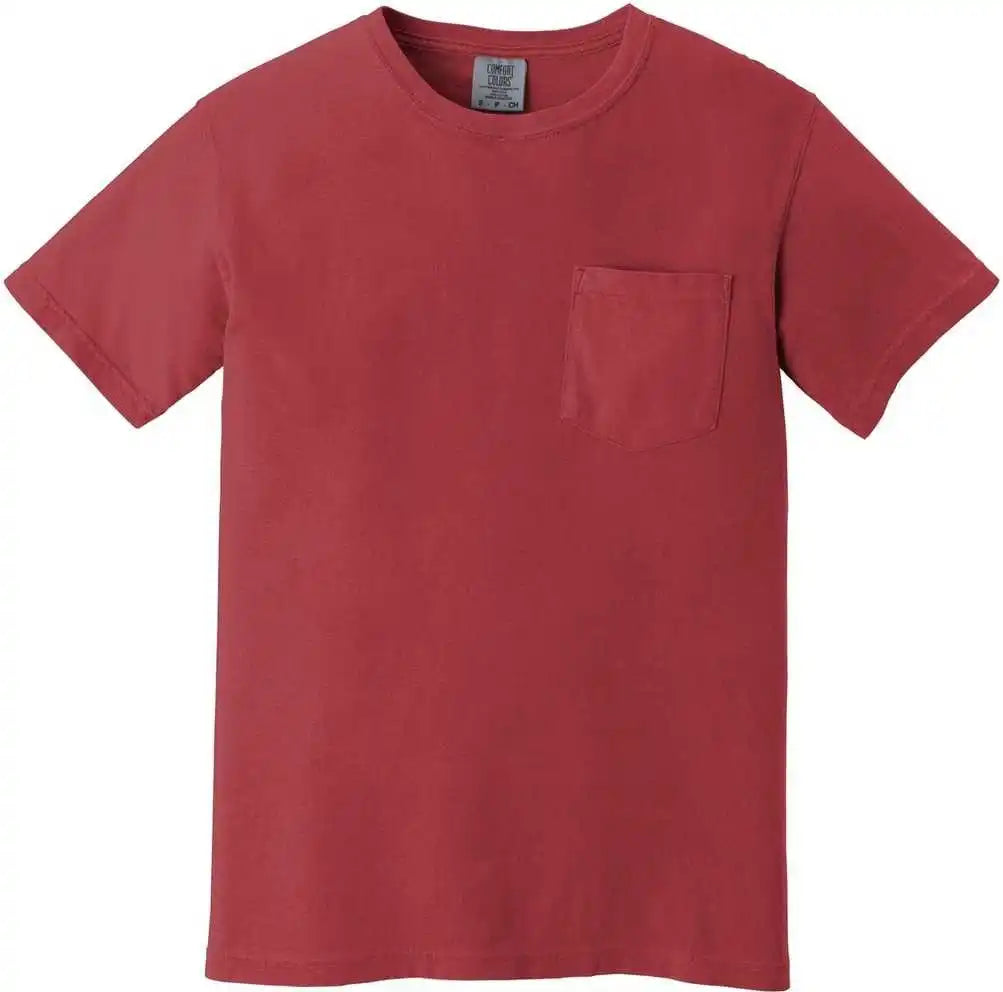 Comfort Colors 6030 Heavyweight Ring Spun Pocket Tee Crimson