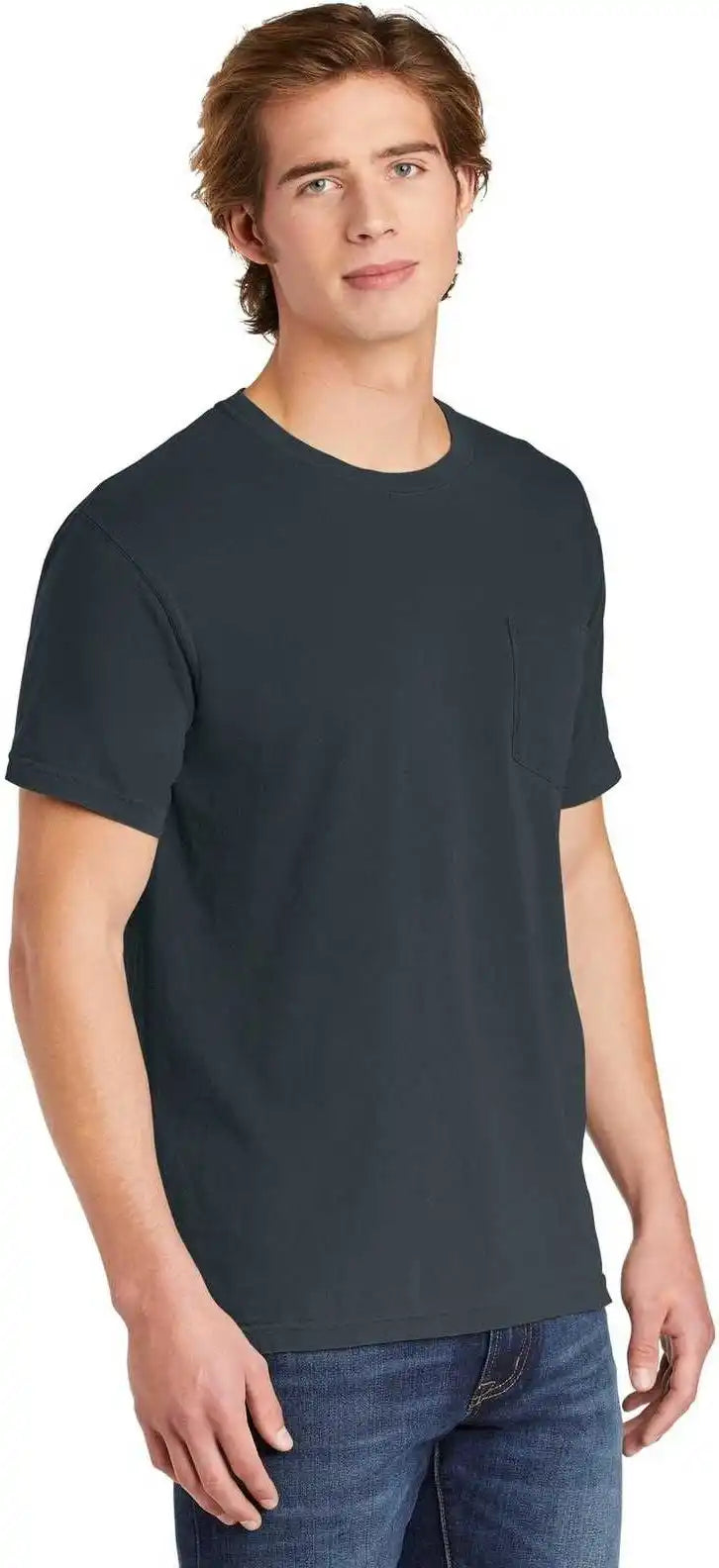 Comfort Colors 6030 Heavyweight Ring Spun Pocket Tee Denim