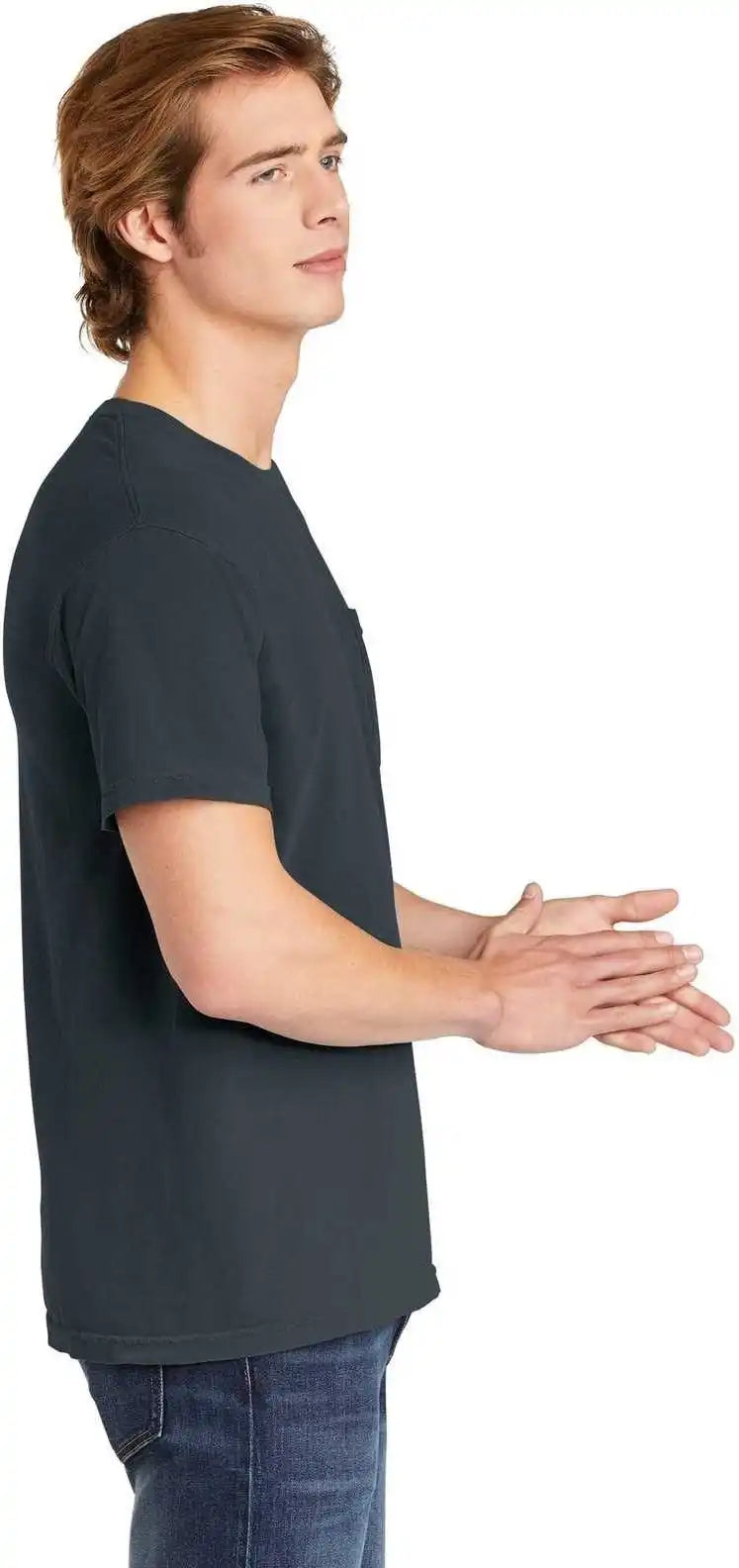 Comfort Colors 6030 Heavyweight Ring Spun Pocket Tee Denim