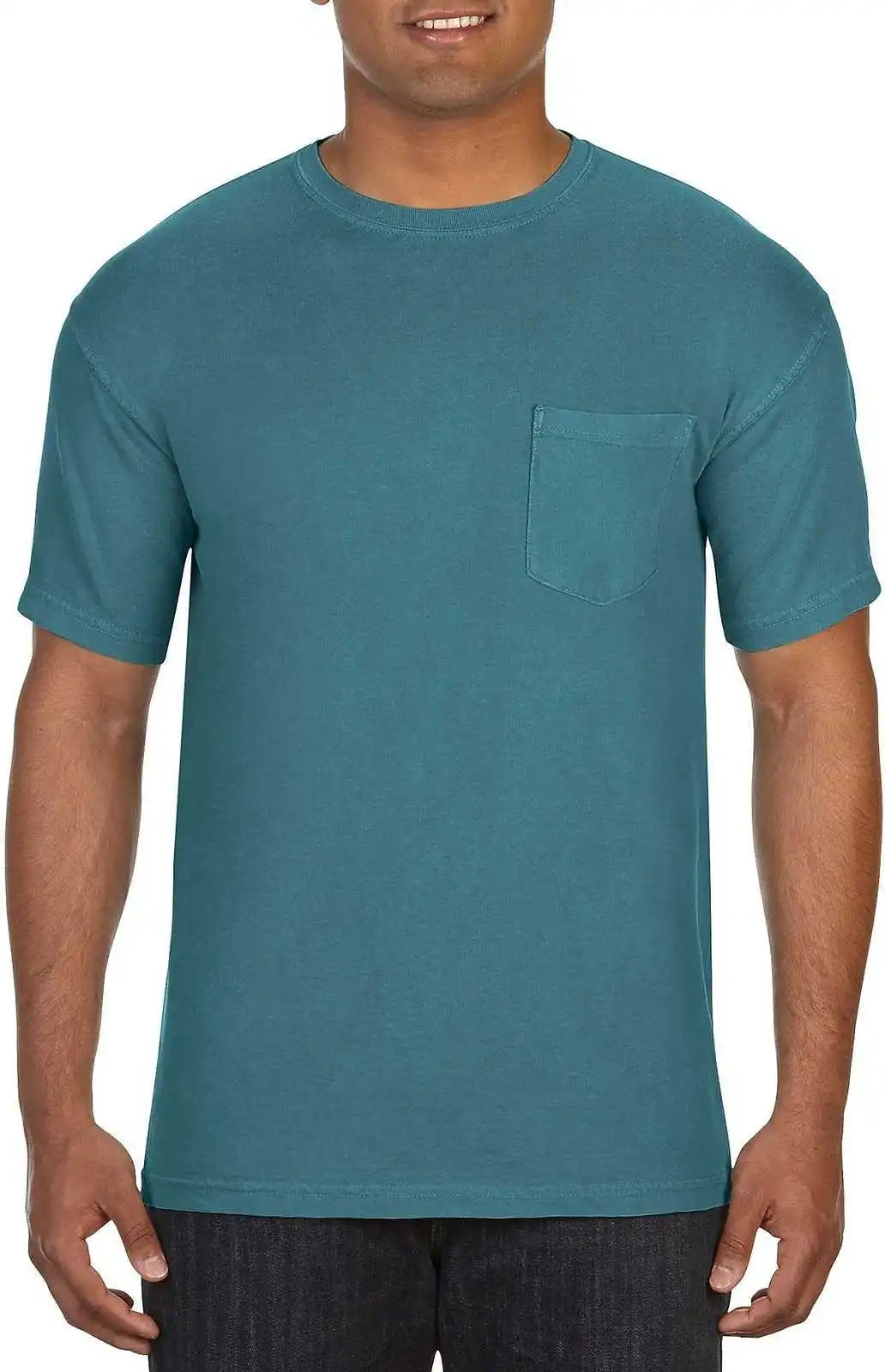 Comfort Colors 6030 Heavyweight Ring Spun Pocket Tee Emerald