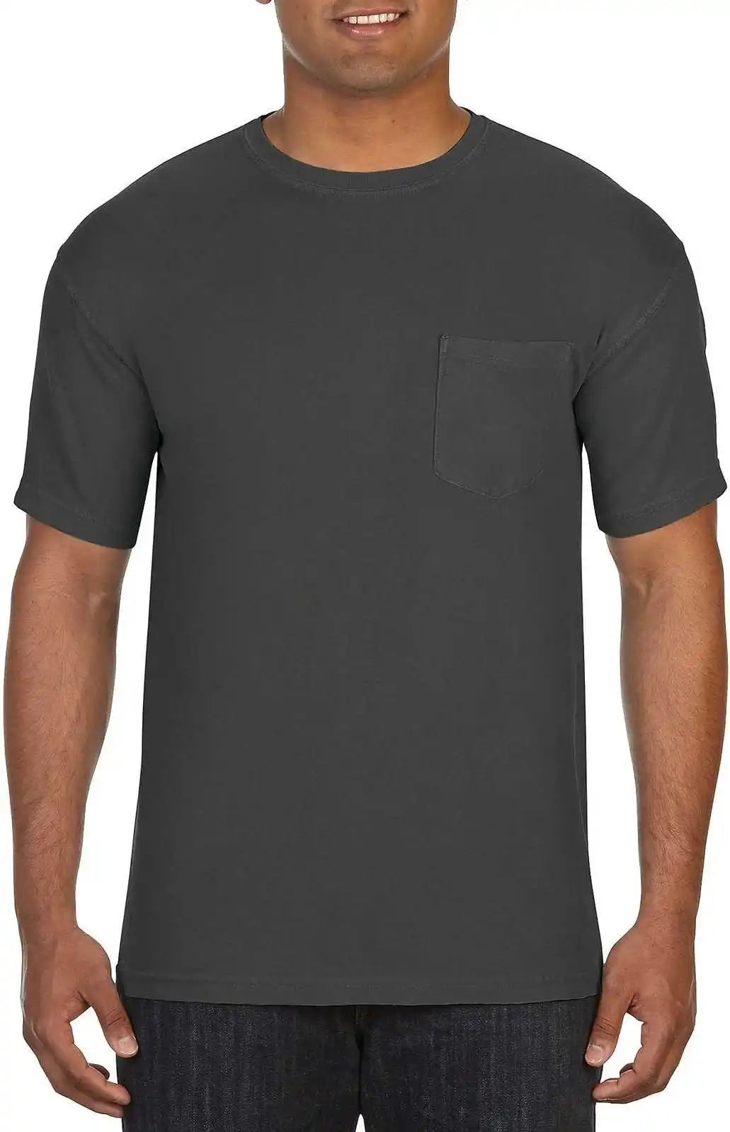Comfort Colors 6030 Heavyweight Ring Spun Pocket Tee Graphite