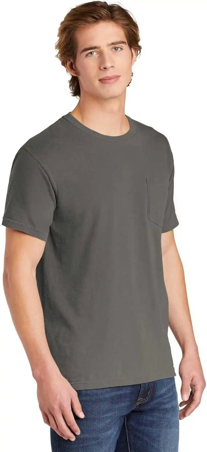 Comfort Colors 6030 Heavyweight Ring Spun Pocket Tee Gray