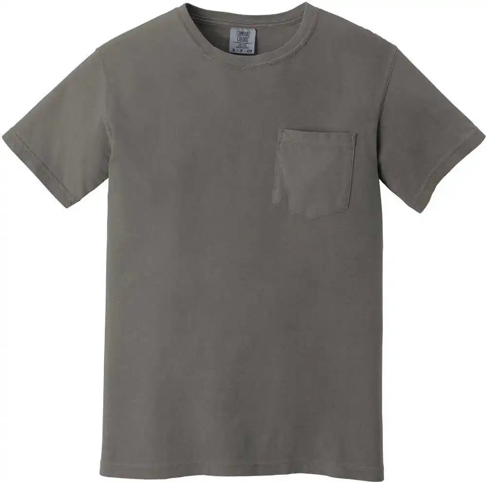 Comfort Colors 6030 Heavyweight Ring Spun Pocket Tee Gray