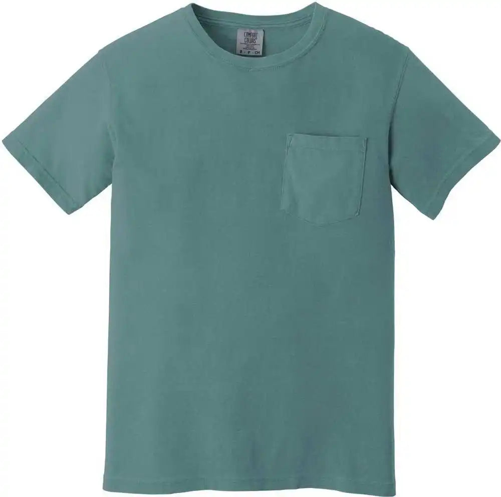 Comfort Colors 6030 Heavyweight Ring Spun Pocket Tee Ice Blue