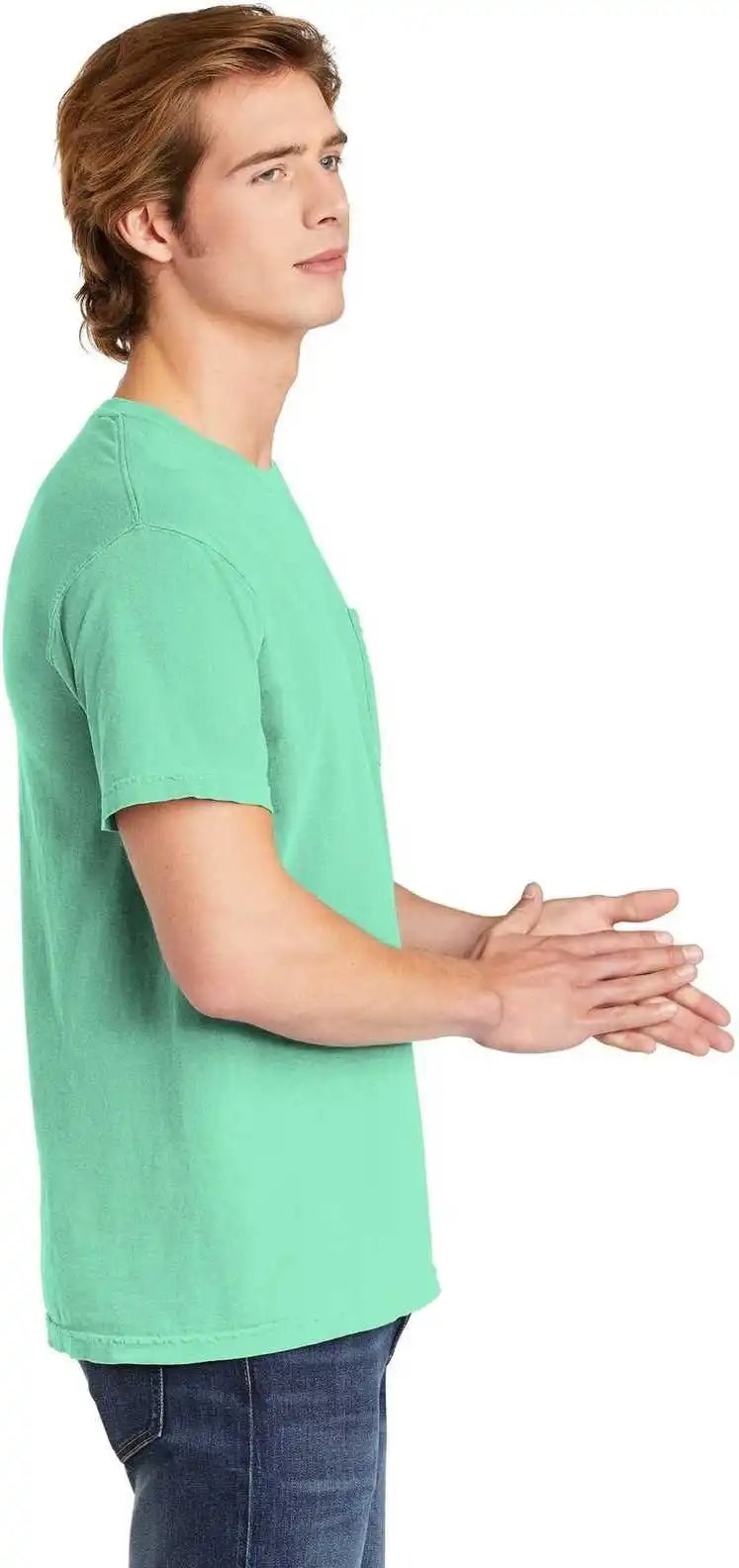 Comfort Colors 6030 Heavyweight Ring Spun Pocket Tee Island Reef