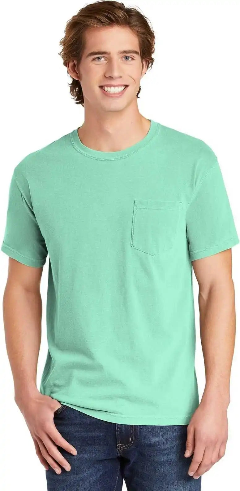 Comfort Colors 6030 Heavyweight Ring Spun Pocket Tee Island Reef
