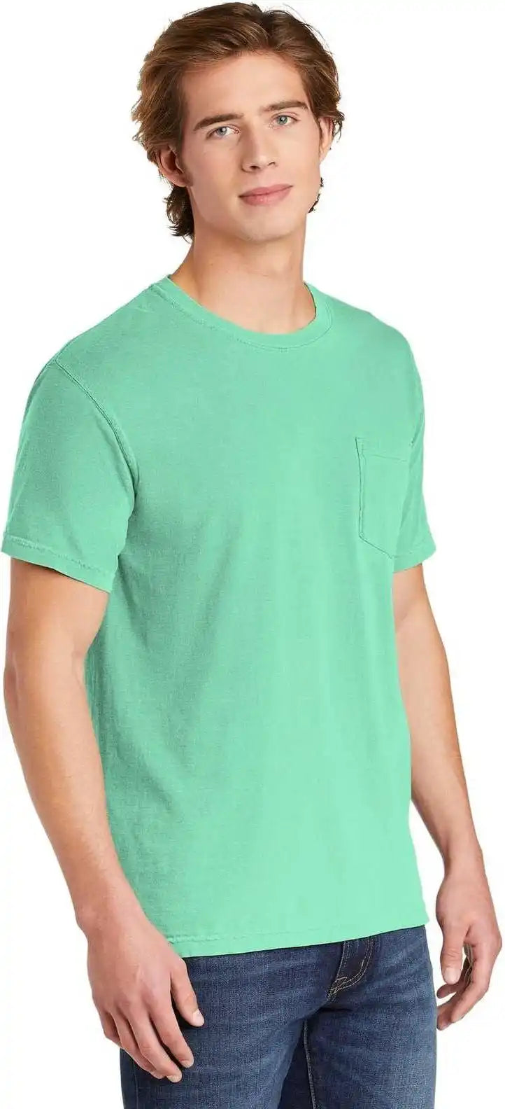 Comfort Colors 6030 Heavyweight Ring Spun Pocket Tee Island Reef
