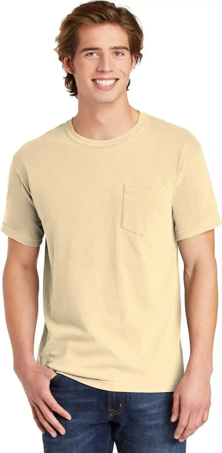 Comfort Colors 6030 Heavyweight Ring Spun Pocket Tee Ivory