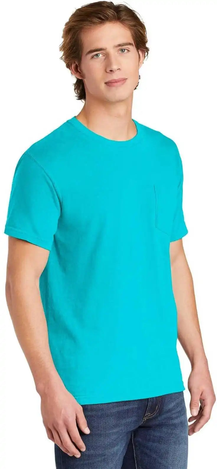 Comfort Colors 6030 Heavyweight Ring Spun Pocket Tee Lagoon