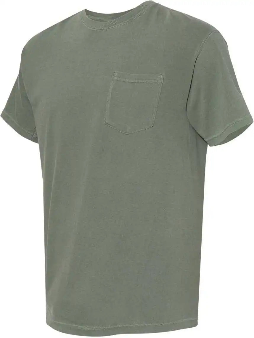 Comfort Colors 6030 Heavyweight Ring Spun Pocket Tee - Moss