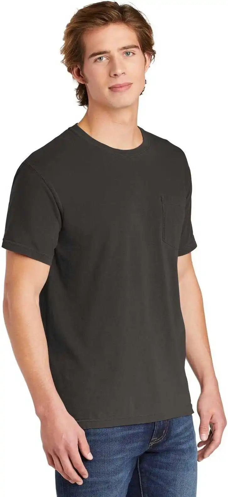 Comfort Colors 6030 Heavyweight Ring Spun Pocket Tee Pepper