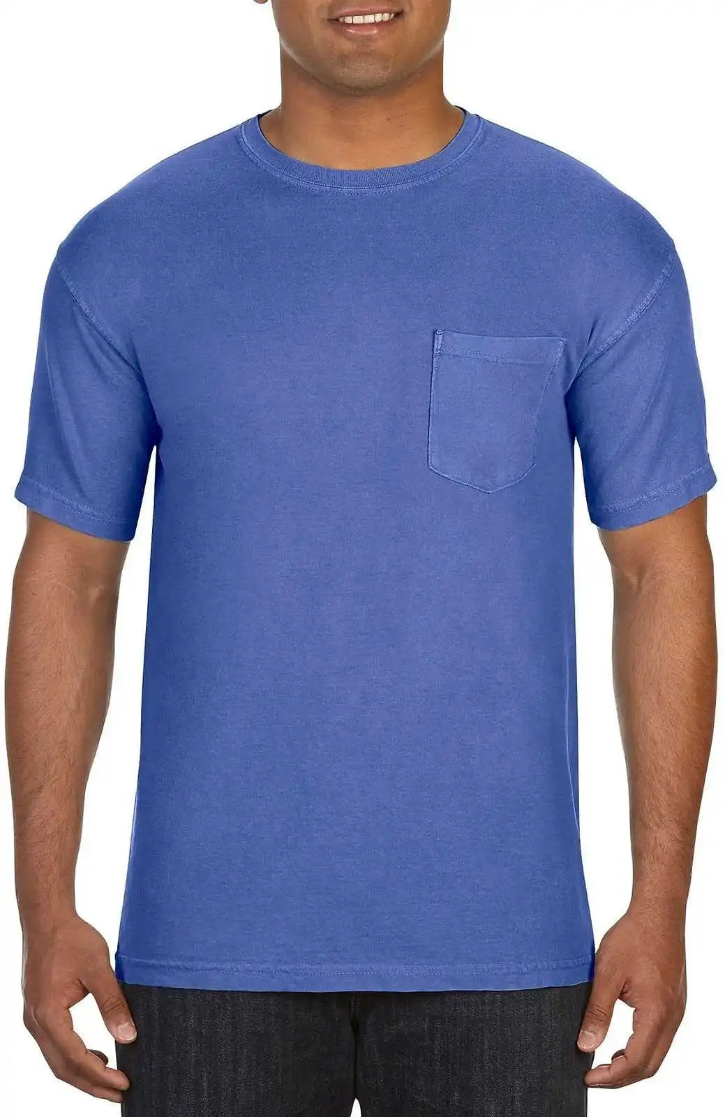 Comfort Colors 6030 Heavyweight Ring Spun Pocket Tee Periwinkle