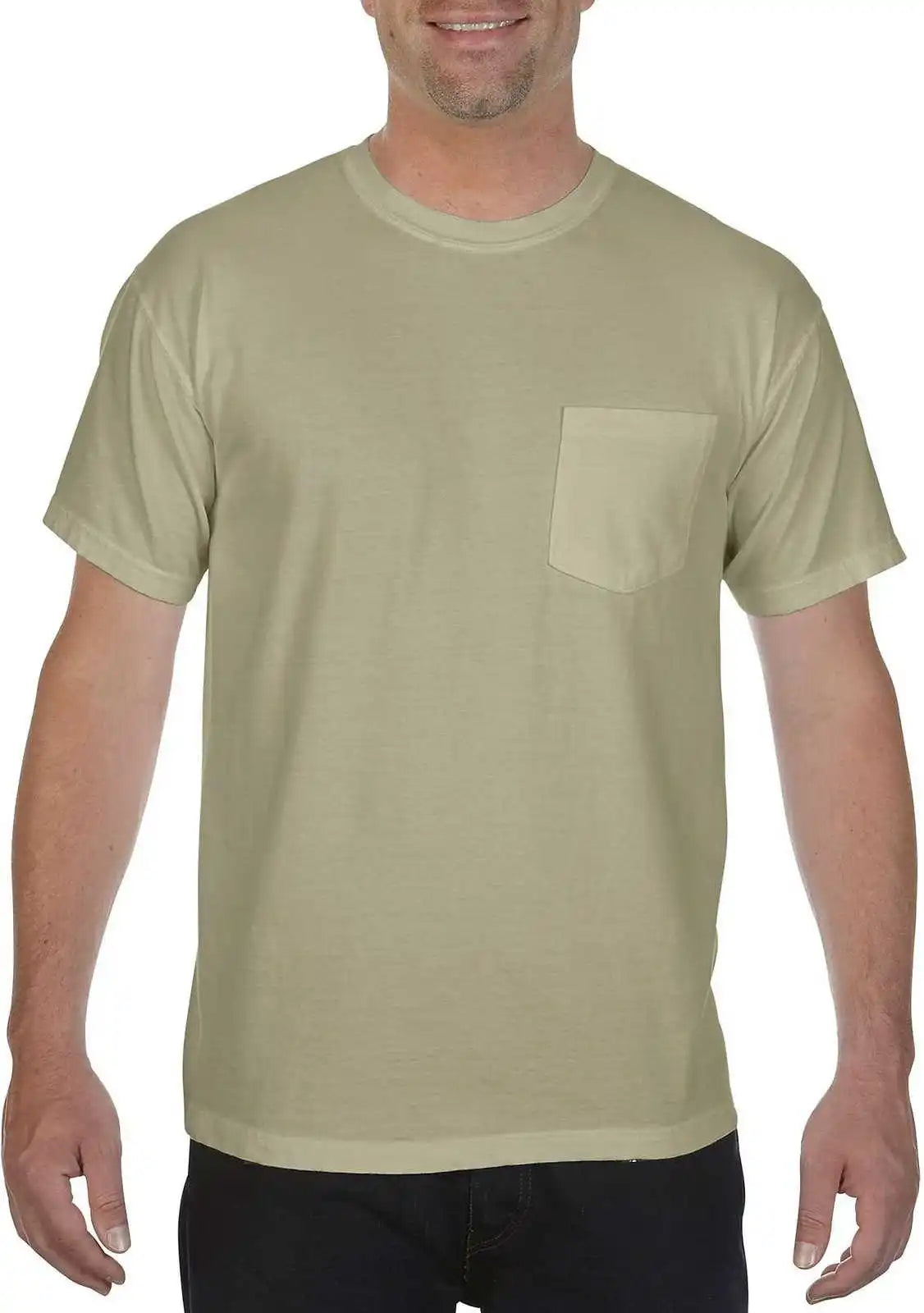 Comfort Colors 6030 Heavyweight Ring Spun Pocket Tee Sandstone