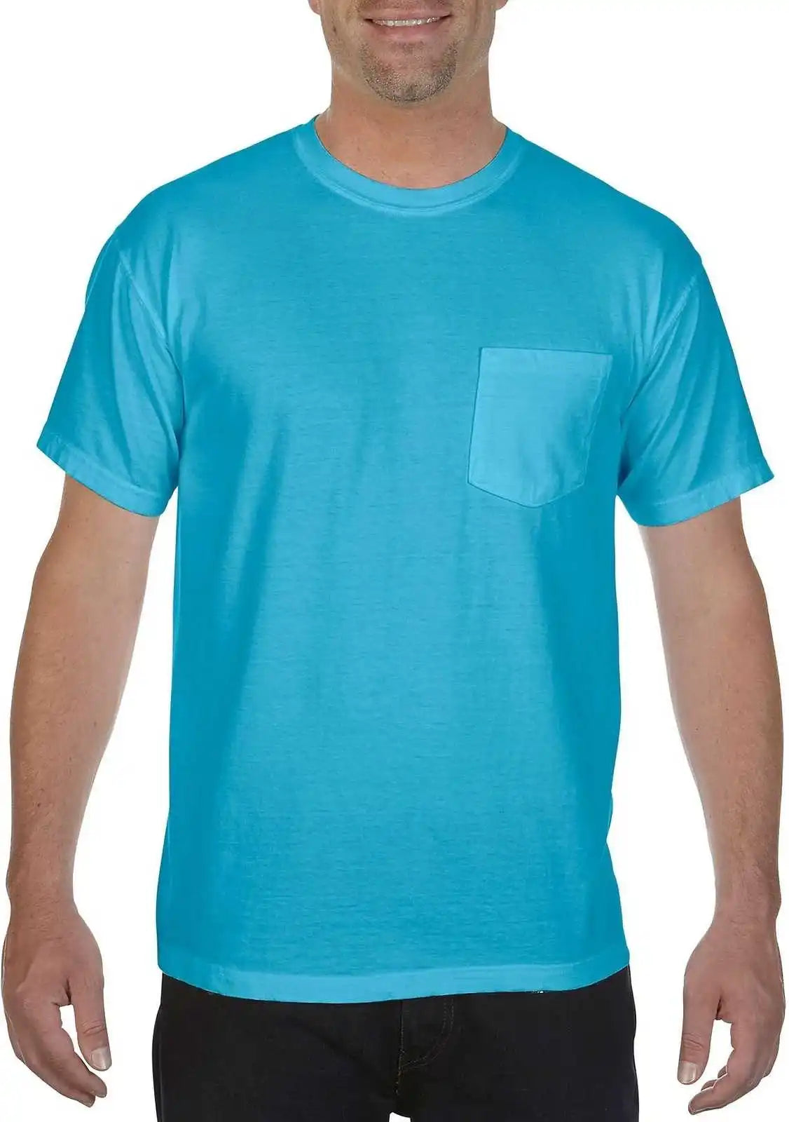 Comfort Colors 6030 Heavyweight Ring Spun Pocket Tee Sapphire