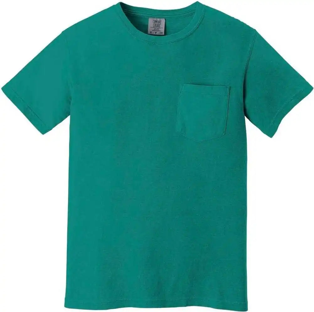Comfort Colors 6030 Heavyweight Ring Spun Pocket Tee Seafoam