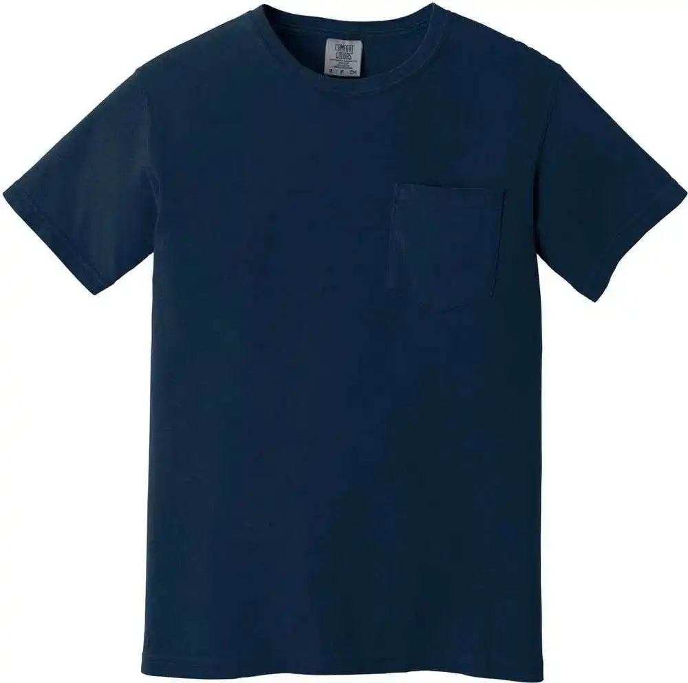 Comfort Colors 6030 Heavyweight Ring Spun Pocket Tee True Navy