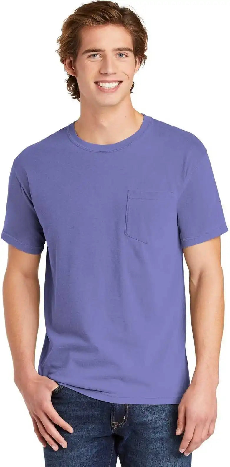 Comfort Colors 6030 Heavyweight Ring Spun Pocket Tee Violet