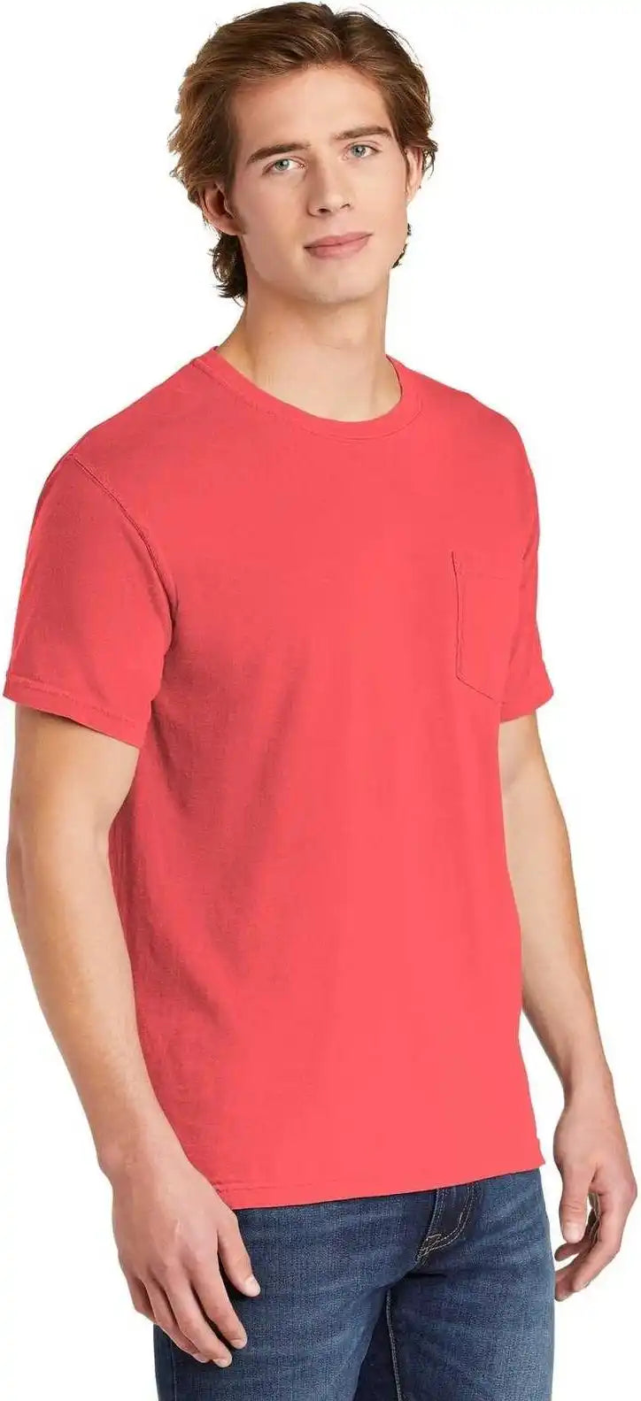 Comfort Colors 6030 Heavyweight Ring Spun Pocket Tee Watermelon