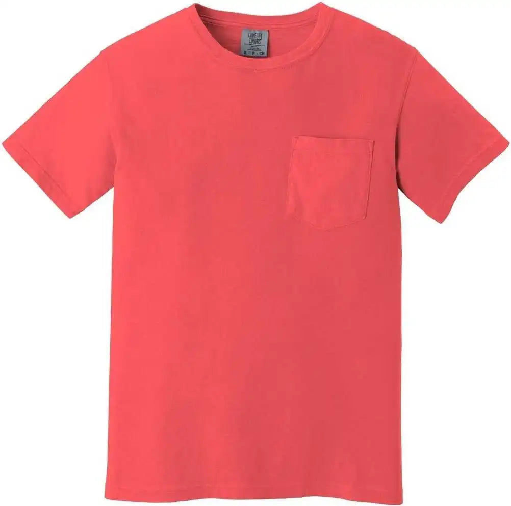 Comfort Colors 6030 Heavyweight Ring Spun Pocket Tee Watermelon
