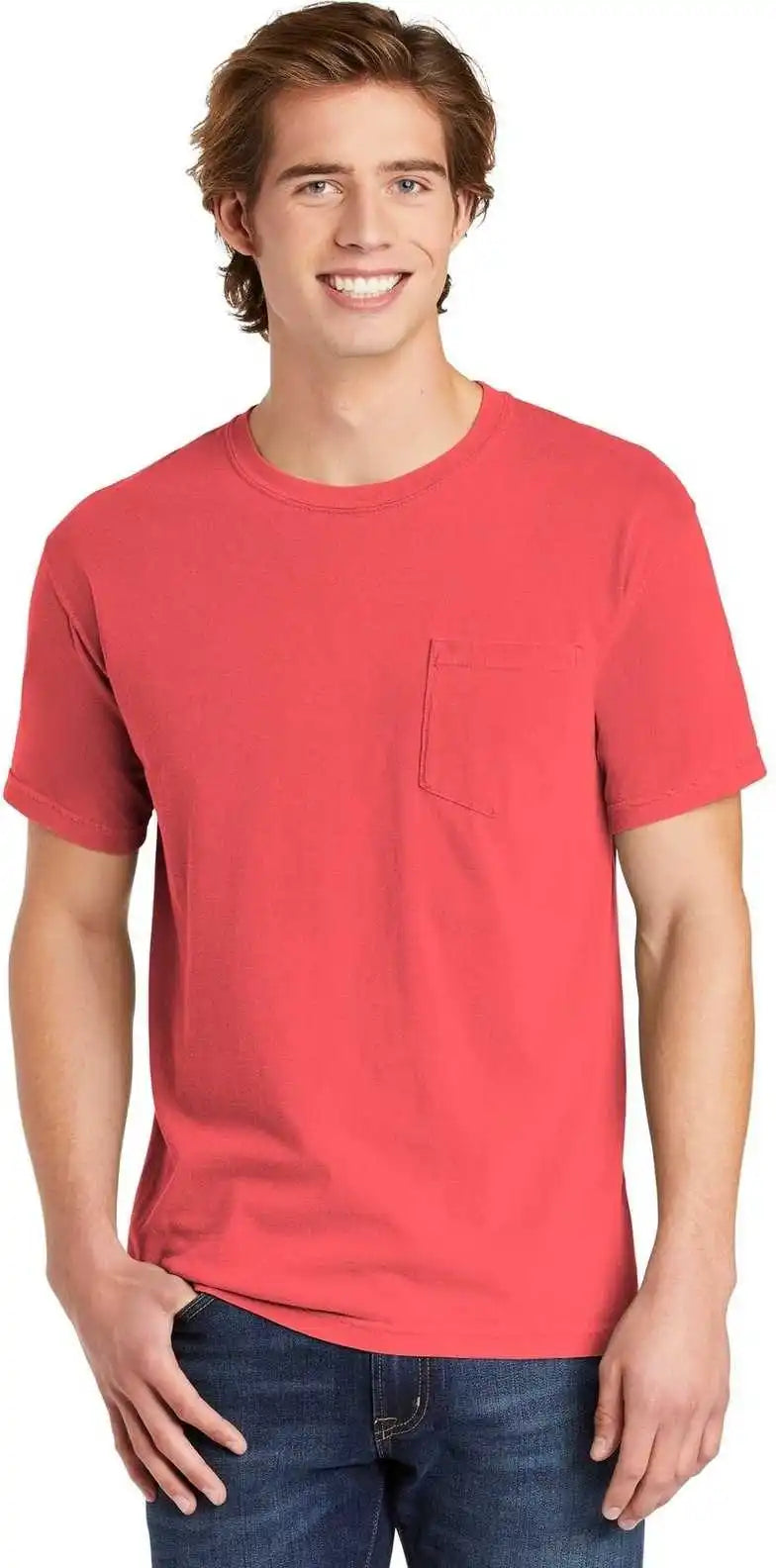 Comfort Colors 6030 Heavyweight Ring Spun Pocket Tee Watermelon